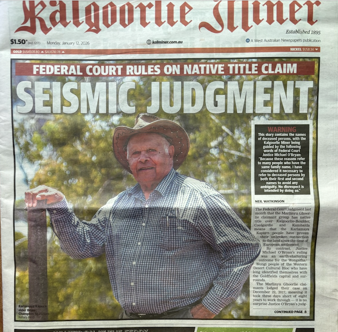 Kalgorlie Miner 12 January 2026 redsize